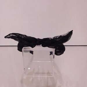 Black lace fabric Alice band